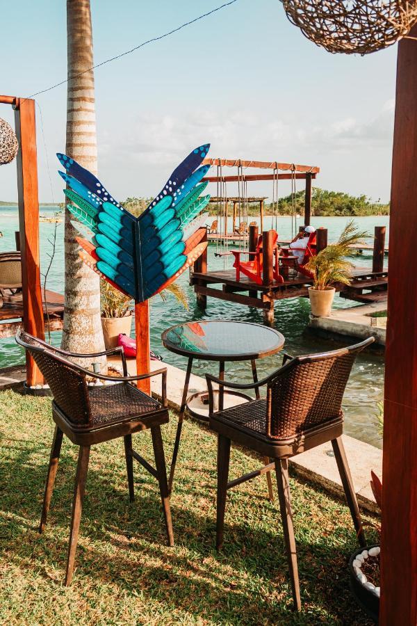 Blue Bird Hotel Bacalar Bagian luar foto