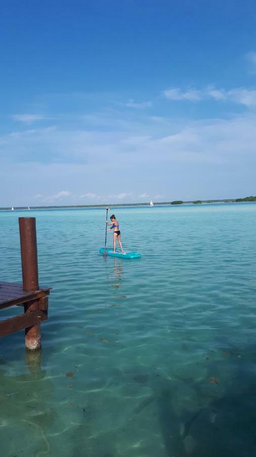 Blue Bird Hotel Bacalar Bagian luar foto
